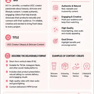 UGC Creator | Beauty & Skincare Content